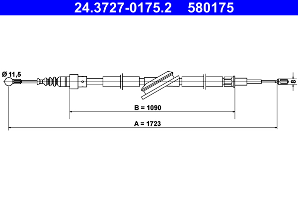 Cable, parking brake - 24.3727-0175.2 ATE