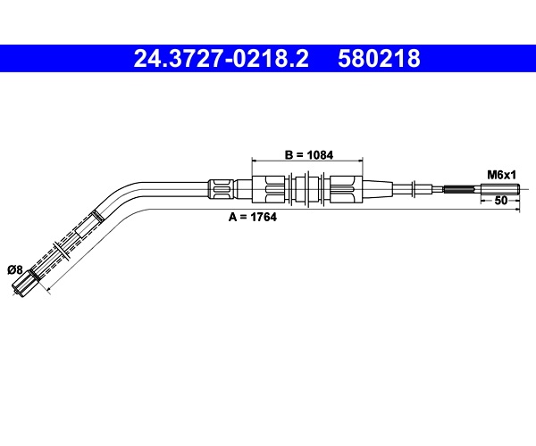 Cable, parking brake - 24.3727-0218.2 ATE