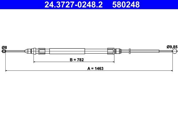 Cable, parking brake - 24.3727-0248.2 ATE