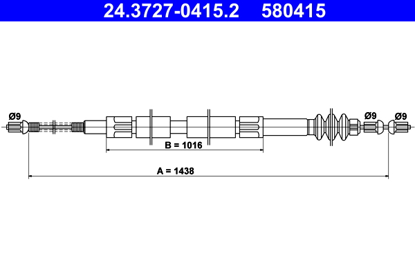 Cable, parking brake - 24.3727-0415.2 ATE