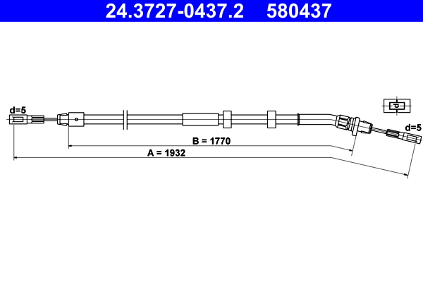 trosas, stovėjimo stabdys - 24.3727-0437.2 ATE