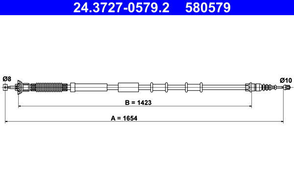 Cable, parking brake - 24.3727-0579.2 ATE