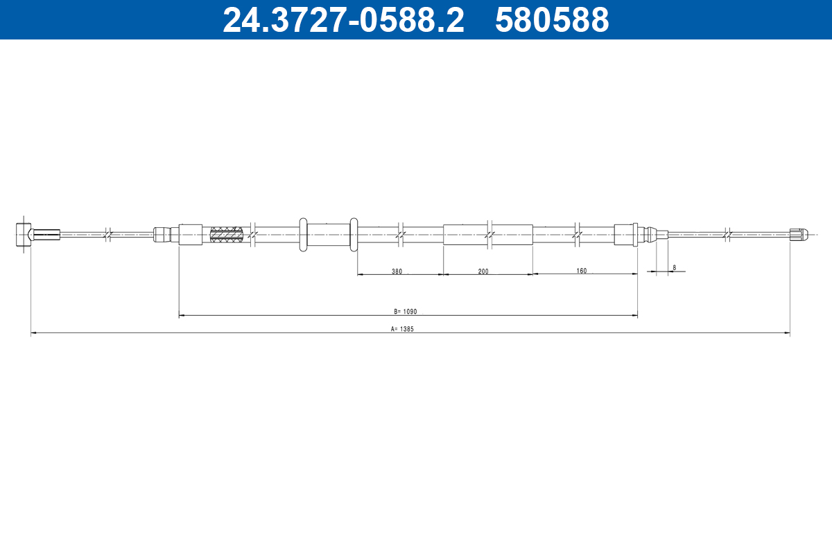 trosas, stovėjimo stabdys - 24.3727-0588.2 ATE