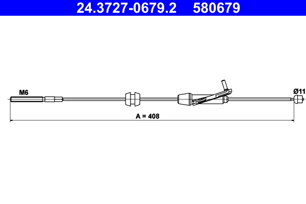 Cable, parking brake - 24.3727-0679.2 ATE