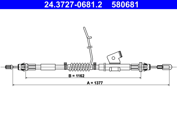 trosas, stovėjimo stabdys - 24.3727-0681.2 ATE