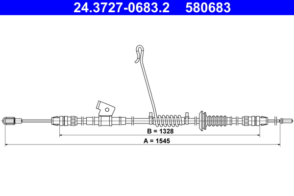 Cable, parking brake - 24.3727-0683.2 ATE