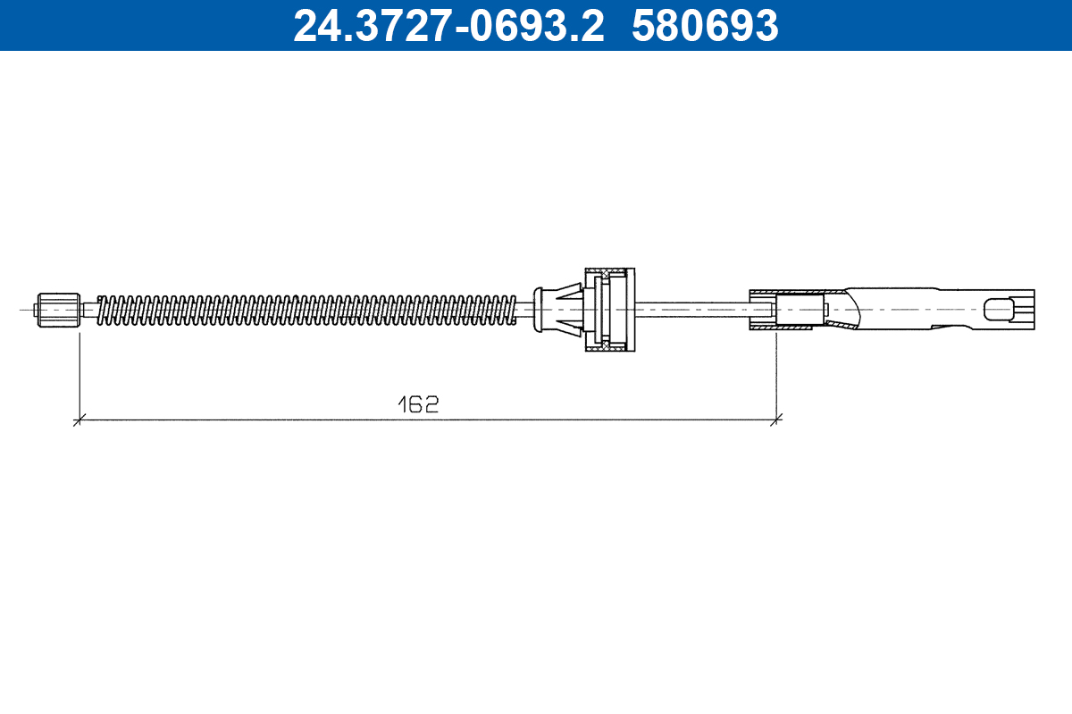 Cable, parking brake - 24.3727-0693.2 ATE