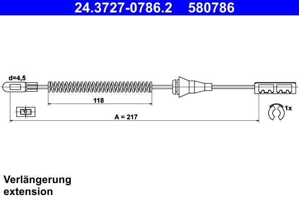 trosas, stovėjimo stabdys - 24.3727-0786.2 ATE