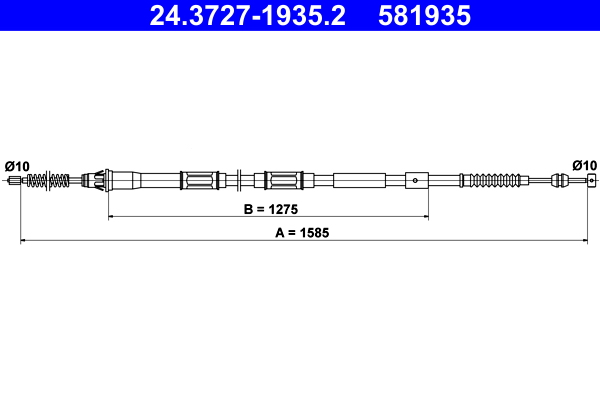 Cable, parking brake - 24.3727-1935.2 ATE