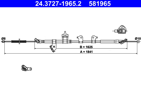 Cavo comando, Freno stazionamento - 24.3727-1965.2 ATE