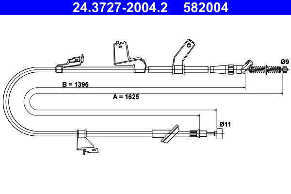 Cable, parking brake - 24.3727-2004.2 ATE