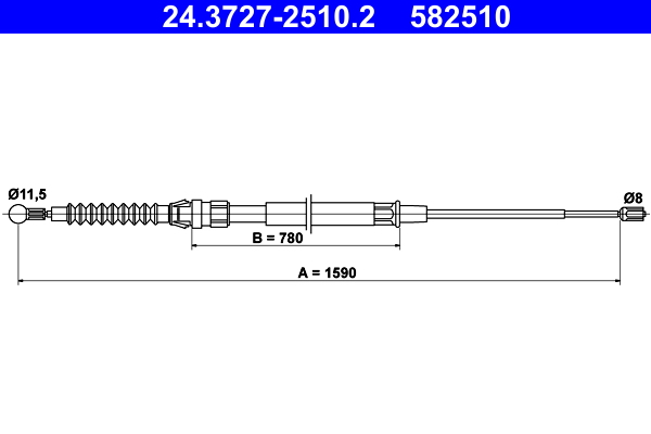 Cable, parking brake - 24.3727-2510.2 ATE