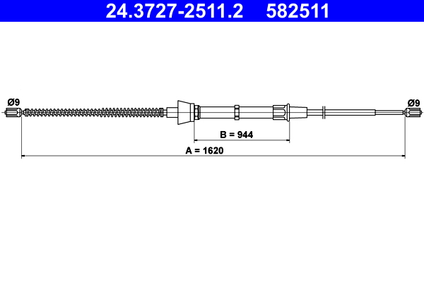 Cable, parking brake - 24.3727-2511.2 ATE