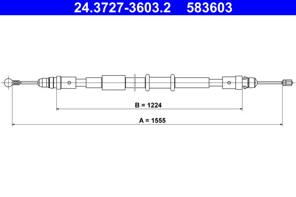 Cable, parking brake - 24.3727-3603.2 ATE