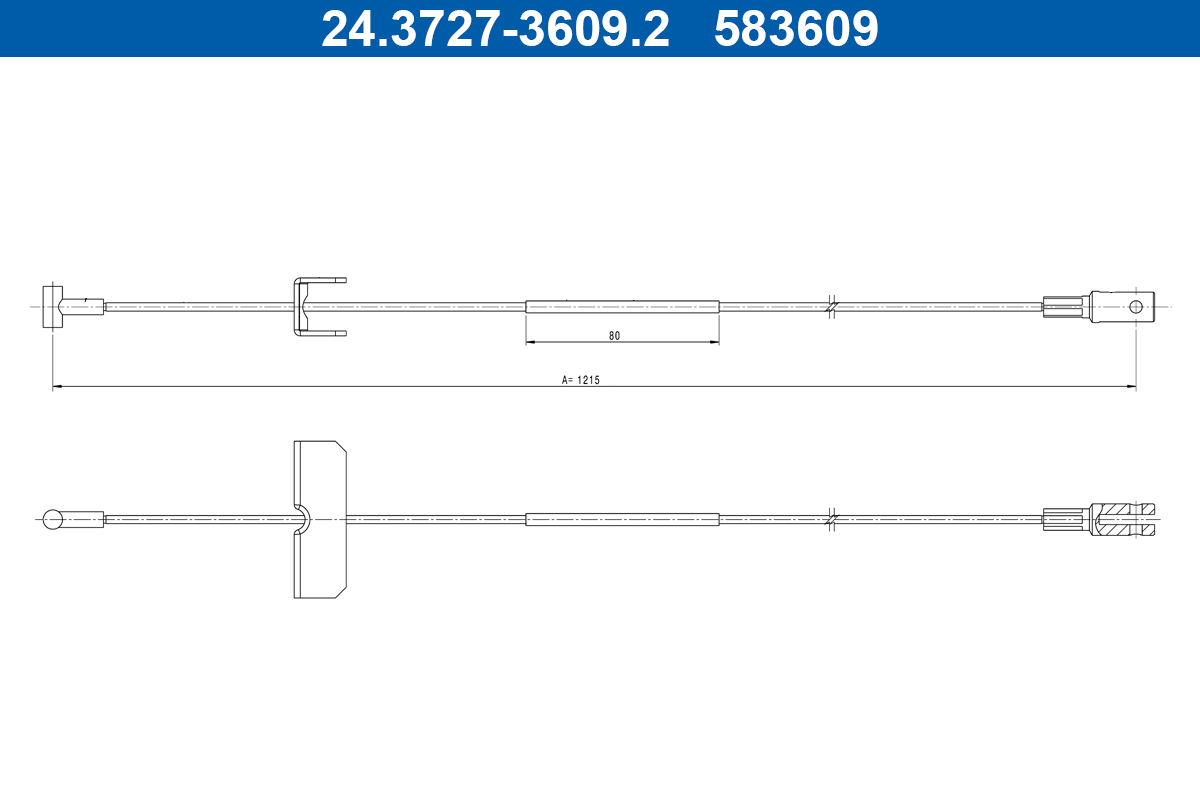 trosas, stovėjimo stabdys - 24.3727-3609.2 ATE