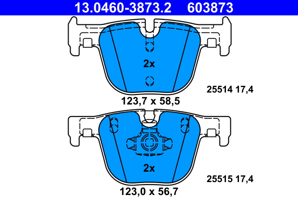 Kit pastiglie freno, Freno a disco - 13.0460-3873.2 ATE