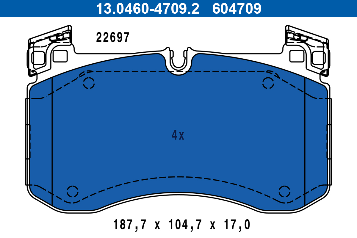 Kit pastiglie freno, Freno a disco - 13.0460-4709.2 ATE