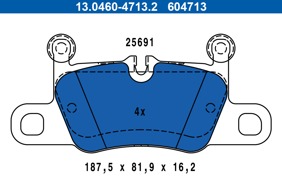 Kit pastiglie freno, Freno a disco - 13.0460-4713.2 ATE