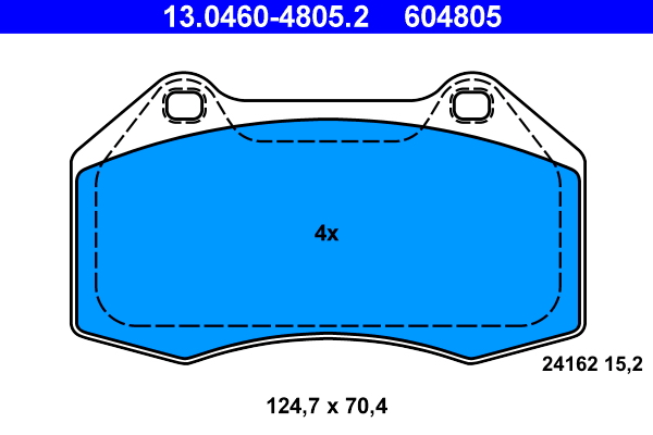 Kit pastiglie freno, Freno a disco - 13.0460-4805.2 ATE
