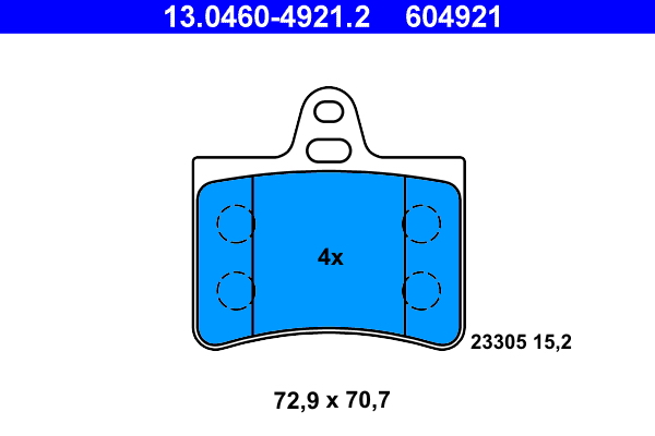 Kit pastiglie freno, Freno a disco - 13.0460-4921.2 ATE
