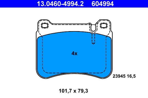 Kit pastiglie freno, Freno a disco - 13.0460-4994.2 ATE