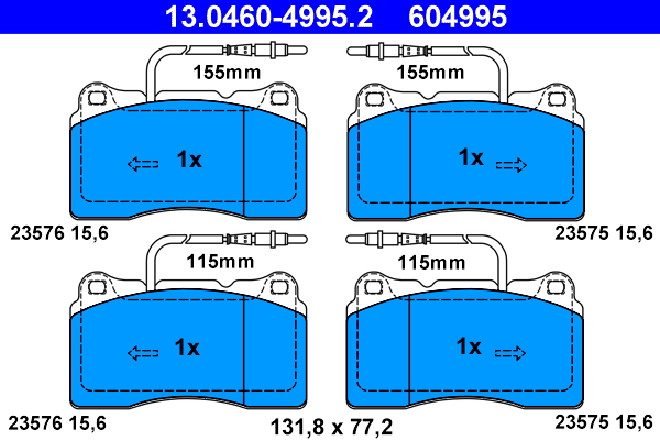 Kit pastiglie freno, Freno a disco - 13.0460-4995.2 ATE