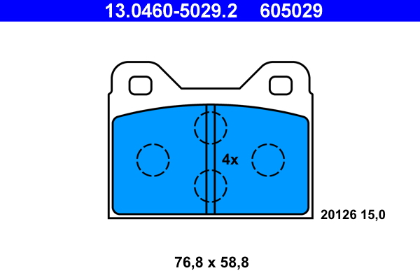 Brake Pad Set, disc brake - 13.0460-5029.2 ATE