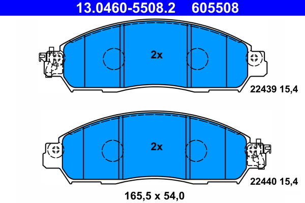 Brake Pad Set, disc brake - 13.0460-5508.2 ATE