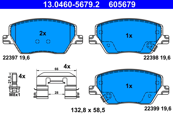 Kit pastiglie freno, Freno a disco - 13.0460-5679.2 ATE