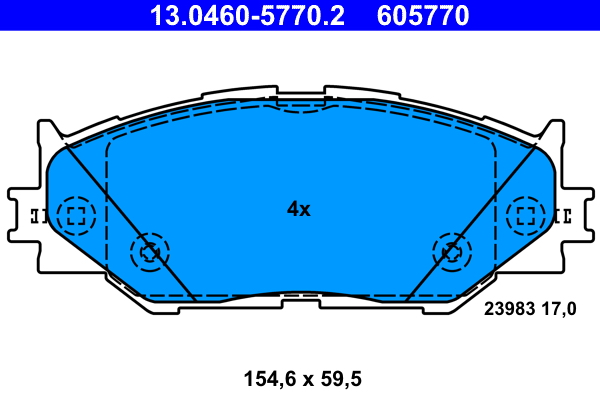 Kit pastiglie freno, Freno a disco - 13.0460-5770.2 ATE