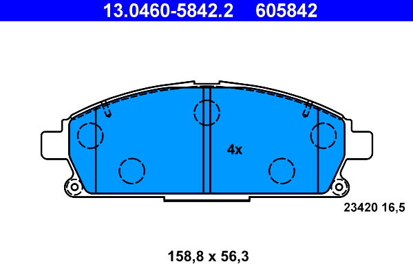 Kit pastiglie freno, Freno a disco - 13.0460-5842.2 ATE