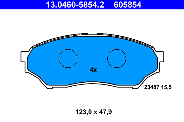 Brake Pad Set, disc brake - 13.0460-5854.2 ATE
