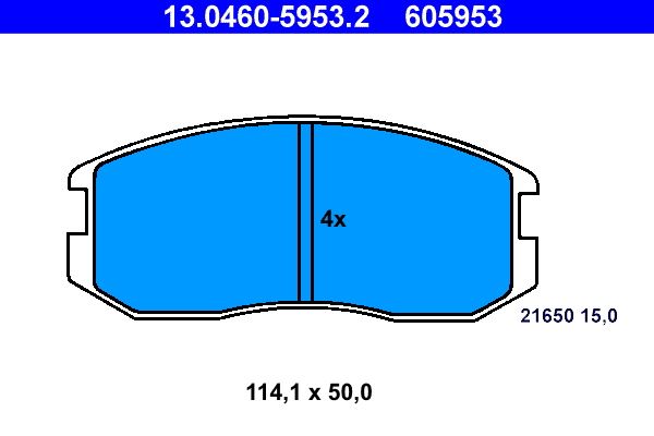 Kit pastiglie freno, Freno a disco - 13.0460-5953.2 ATE