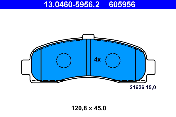 Kit pastiglie freno, Freno a disco - 13.0460-5956.2 ATE