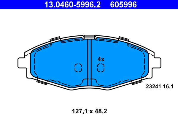 Kit pastiglie freno, Freno a disco - 13.0460-5996.2 ATE