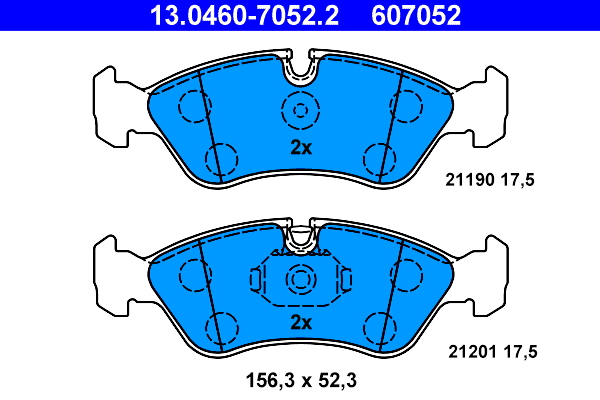 Kit pastiglie freno, Freno a disco - 13.0460-7052.2 ATE