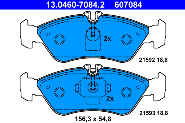 Brake Pad Set, disc brake - 13.0460-7084.2 ATE