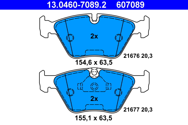 Kit pastiglie freno, Freno a disco - 13.0460-7089.2 ATE