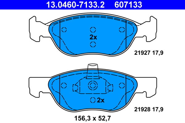 Kit pastiglie freno, Freno a disco - 13.0460-7133.2 ATE