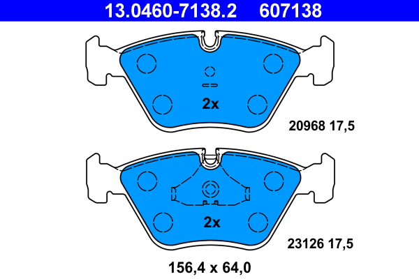 Kit pastiglie freno, Freno a disco - 13.0460-7138.2 ATE