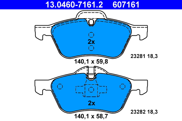 Kit pastiglie freno, Freno a disco - 13.0460-7161.2 ATE
