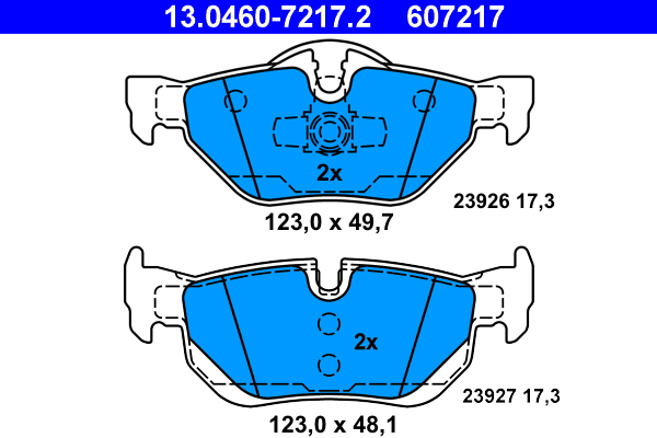 Kit pastiglie freno, Freno a disco - 13.0460-7217.2 ATE