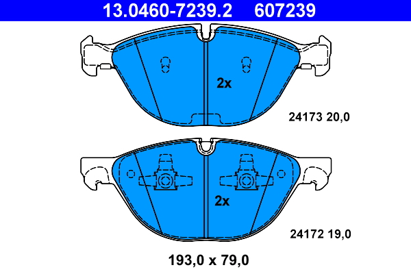 Kit pastiglie freno, Freno a disco - 13.0460-7239.2 ATE