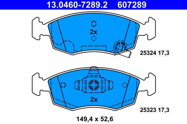 Brake Pad Set, disc brake - 13.0460-7289.2 ATE
