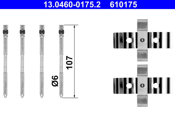 Accessory Kit, disc brake pad - 13.0460-0175.2 ATE