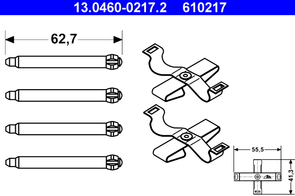 Accessory Kit, disc brake pad - 13.0460-0217.2 ATE