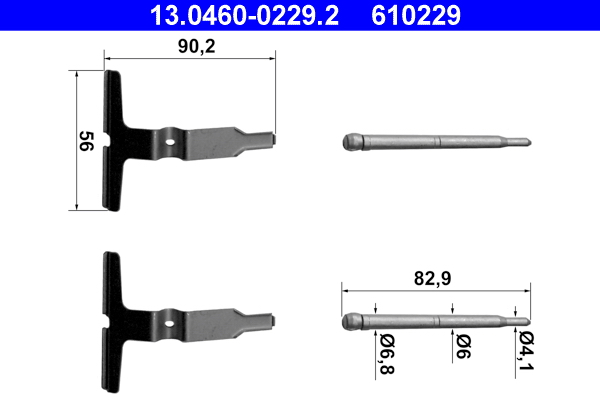 Accessory Kit, disc brake pad - 13.0460-0229.2 ATE