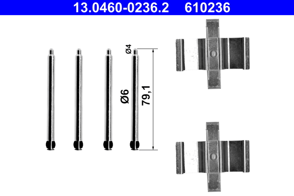 Комплектующие, колодки дискового тормоза - 13.0460-0236.2 ATE