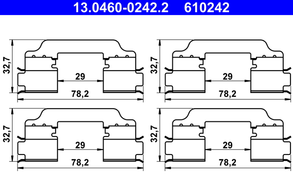 Accessory Kit, disc brake pad - 13.0460-0242.2 ATE