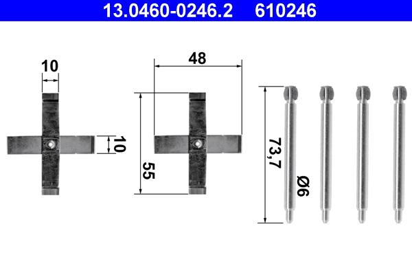 Accessory Kit, disc brake pad - 13.0460-0246.2 ATE